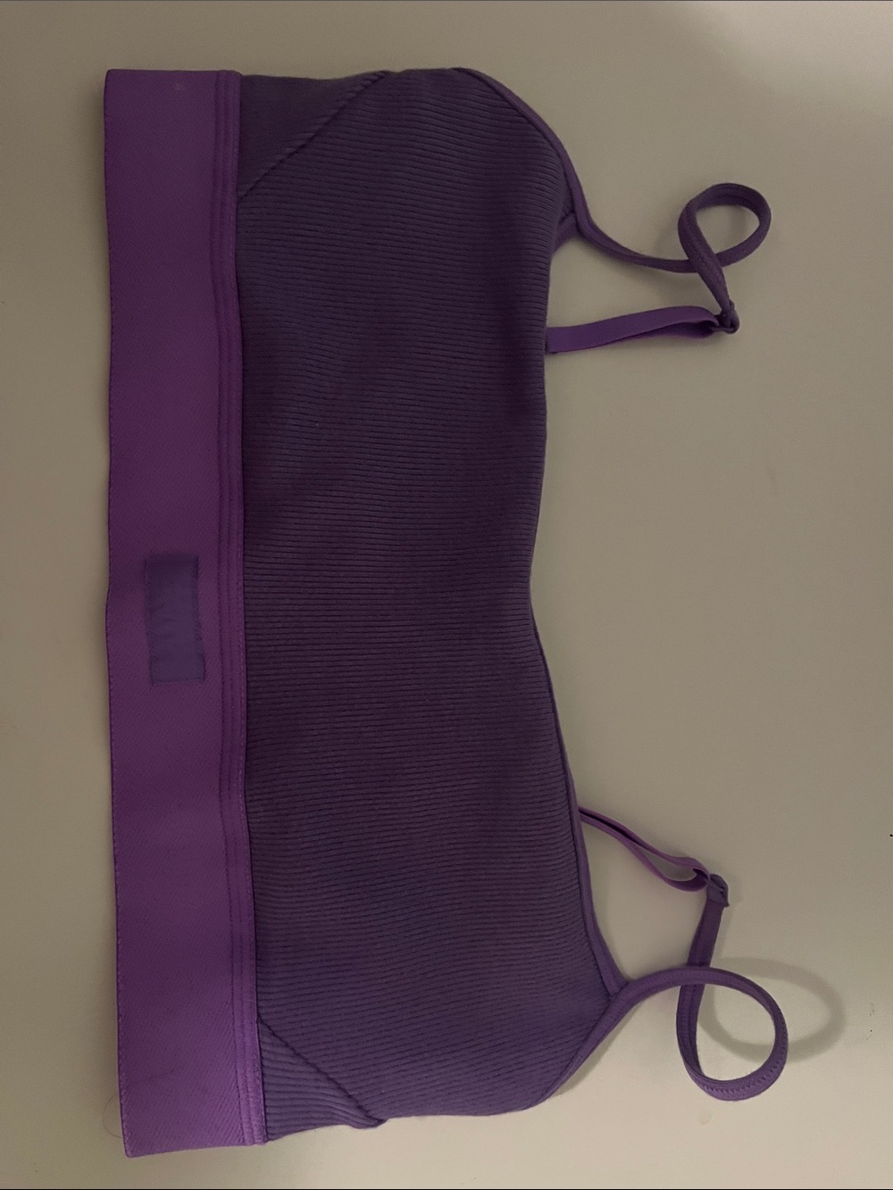 Skims Purple Ribbed Bandeau Bralette - Women Intimates & Sleepwear